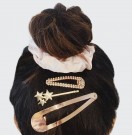 2x Spenner mini - Hematitt/Rose Gold med Edelstener  thumbnail