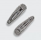 2x Spenner mini - Hematitt/Rose Gold med Edelstener  thumbnail